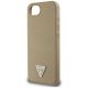 6. Etui Guess Grained Triangle MagSafe na iPhone 16e - brązowe