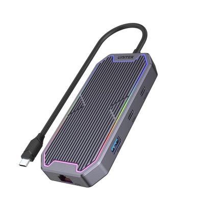 7. UNITEK HUB USB-C, HDMI 2.0, RJ45, 3,5MM, PD 100W