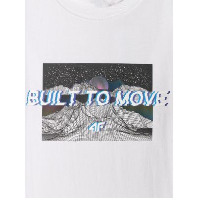 10. T-shirt regular z nadrukiem męski 4F 4FRSS26TTSHM3658-10S
