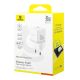 6. Ładowarka sieciowa Baseus Palm 30W USB-C USB-A - biała