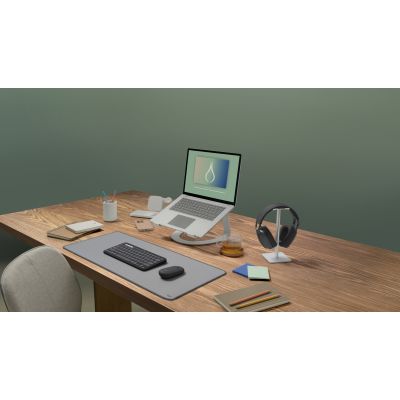 9. Logitech 920-012239 klawiatura Dołączona myszka Uniwersalne RF Wireless + Bluetooth QWERTY Amerykański międzynarodowy Grafitowy