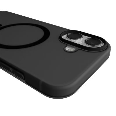 6. Etui silikonowe Puro Daylight kompatybilne z Magsafe na iPhone 17 - półprzezroczyste czarne