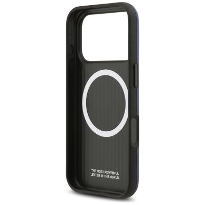 7. Etui BMW M FW Metal Logo MagSafe na iPhone 17 Pro - granatowe