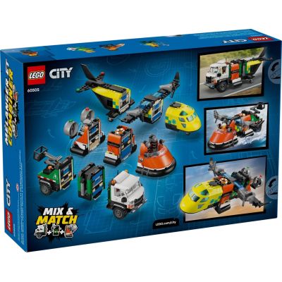 14. LEGO City 60505 Samolot, wóz serwisowy i poduszkowiec