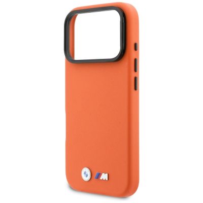 6. Etui BMW M Metal Logo MagSafe na iPhone 17 Pro Max - pomarańczowe