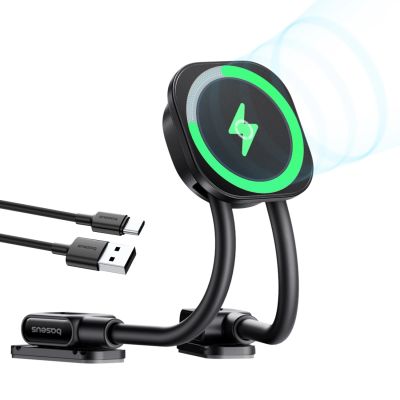 3. Uchwyt Baseus PrimeTrip C03sPro samochodowy na deskę rozdzielczą z ładowarką indukcyjną przyklejany - czarny