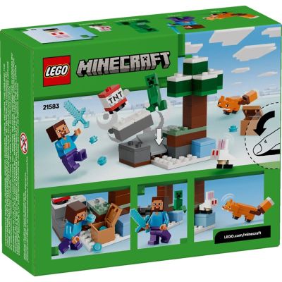 2. LEGO Minecraft 21583 Przygoda Steve’a w tajdze