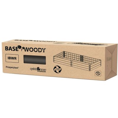 3. GRZĄDKA RABATKA OGRODOWA OBRZEŻE BASE WOOD 4 ELEMENTY RUSTYKALNA CEGŁA