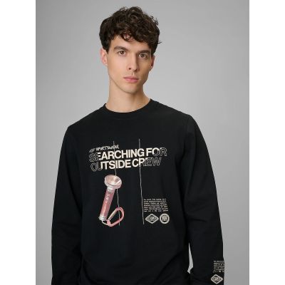 5. Longsleeve regular z nadrukiem męski 4F 4FRSS26TLONM674-20S