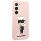 4. Etui Karl Lagerfeld Silicone Ikonik na Samsung Galaxy S23 - różowe