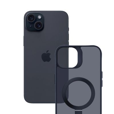 14. Etui 3mk Smoke Case Mag&Stand na Apple iPhone 15 plus - czarne