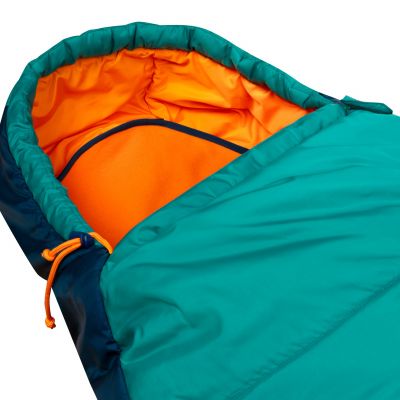 12. Śpiwór Trollkids Femund 3in1 zielony morski/niebieski madeirowski/zachód słońca na Saharze (695-358)