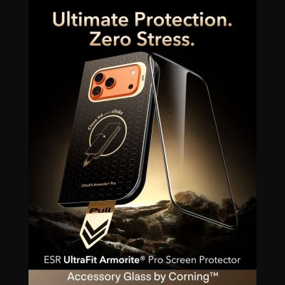 2. Szkło hartowane ESR UltraFit Armorite Pro na iPhone 18 Pro Max / 17 Pro Max - czarne