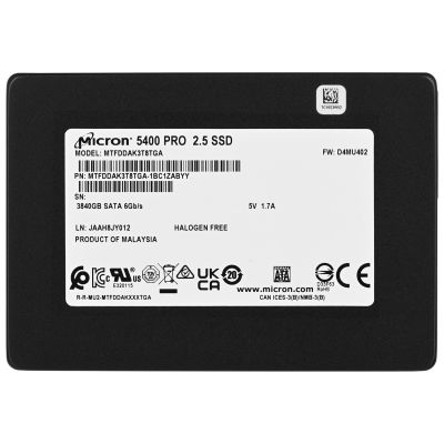 3. Dysk SSD Micron 5400 PRO 3.84TB SATA 2.5" MTFDDAK3T8TGA-1BC1ZABYYR (DWPD 1.5)