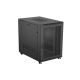 3. Szafa instalacyjna rack stojąca 19" 22U 800x1200 czarna drzwi perforowane Lanberg (flat pack)