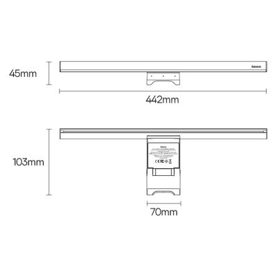 24. Baseus i-wok2 lampka LED na monitor do pulpitu oświetlenie ekranu czarny (DGIW000101)