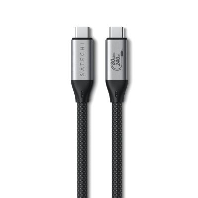 4. Satechi USB4 V2 Pro Cable kabel USB USB4 Gen 4x2 1,2 m USB C 120 Gbit/s 240 W Srebrny, Czarny