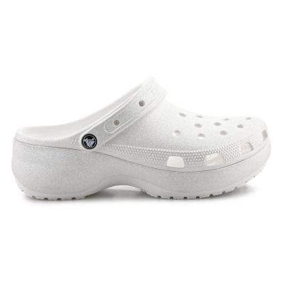 5. Crocs Classic Platform Glitter Clog W 207241-0WV Chalk