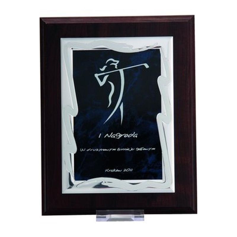 5. Dyplom z tworzywa sztucznego z metalową blaszką grawerowany