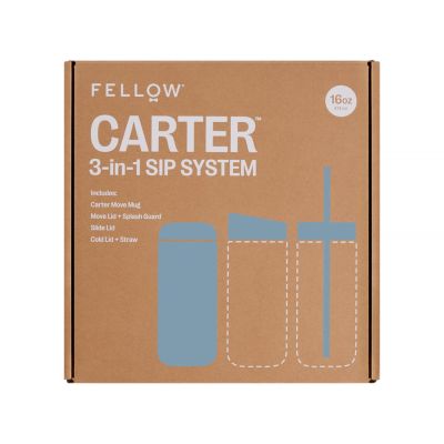 3. Kubek termiczny 473 ml Carter Move Mug 3w1 +3 nakrętki Fellow pudrowy niebieski