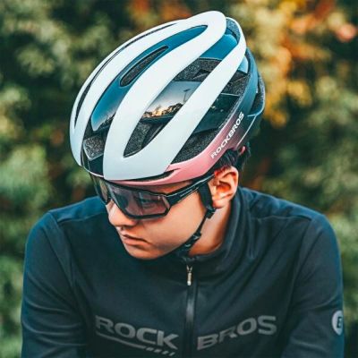 5. Kask rowerowy Rockbros 10110004007 rozmiar L - niebiesko-różowy