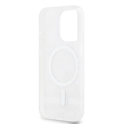 7. Etui DKNY IML Checkered Mono Pattern & Printed Stripes MagSafe na iPhone 15 Pro Max - beżowe