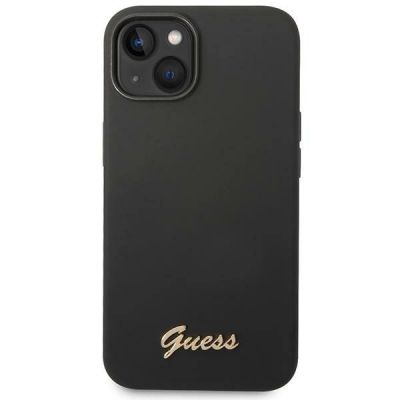 3. Etui Guess Silicone Vintage Gold Logo na iPhone 14 Plus - czarne