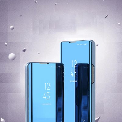 4. Etui Clear View Case do Samsung S24 Ultra z klapką - niebieskie