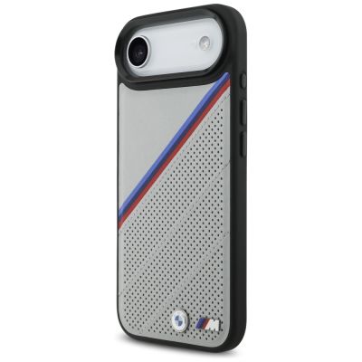 2. Etui BMW M Tricolor Metal Logo MagSafe do iPhone 17 Air - szare