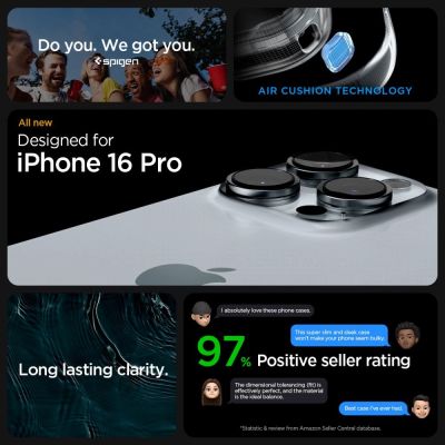 11. Etui Spigen Ultra Hybrid na iPhone 16 Pro - czarny mat