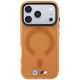 3. Etui BMW M IML Frosted Metal Logo & Trims MagSafe na iPhone 17 Pro / 18 Pro - pomarańczowe