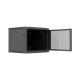 21. Szafa instalacyjna rack wisząca 19" 9U 600x600 czarna drzwi perforowane Lanberg (flat pack)