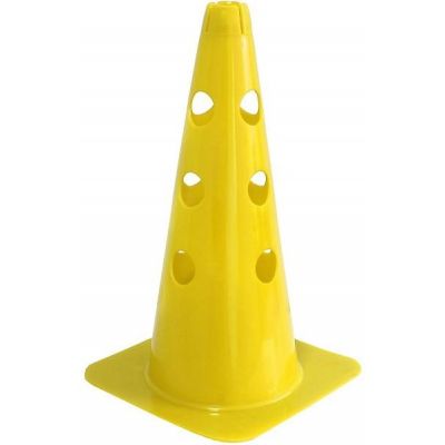 Pachołek z otworami 37,5 cm żółty