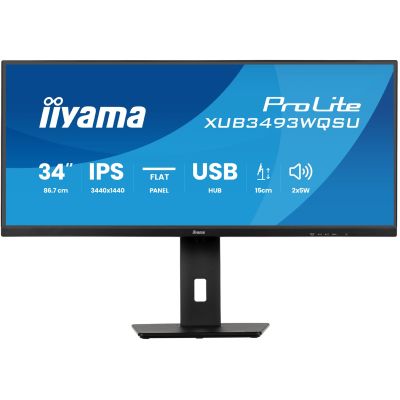 16. iiyama XUB3493WQSU-B6 34" UW IPS-panel 3440x1440 120Hz 21:9 400cd/m 1000:1 1ms