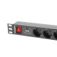 3. Listwa RACK, zasilająca Lanberg PDU-07F-0200-IEC-BK (7 x UTE; 10 A; 2m; kolor czarny)