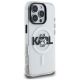 4. Etui Karl Lagerfeld IML Choupette Sketch Logo MagSafe na iPhone 16 Pro Max - przezroczyste