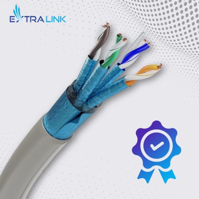 39. Extralink Kabel sieciowy skrętka CAT6A FTP (F/FTP) V2 Wewnętrzny 500M LSZH