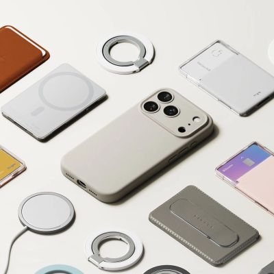 9. Etui Ringke Silicone Magnetic MagSafe na iPhone 17 Pro - beżowe