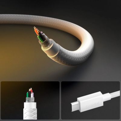 6. Kabel Spigen Essential EB6015AC USB-C 60W 150 cm - biały