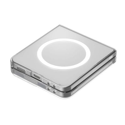 7. Etui Spigen AirSkin Mag MagSafe na Samsung Galaxy Z Flip 7 - przeroczysto-białe