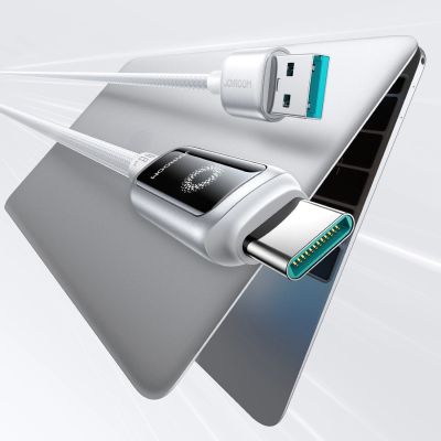 3. Kabel Joyroom S-A55 StarFlight 66W USB-A - USB-C 1,2m - biały