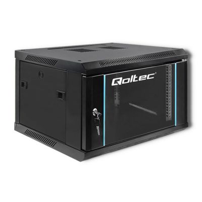 8. Szafa wisząca QOLTEC RACK 19" 6U 600X370X600 czarna