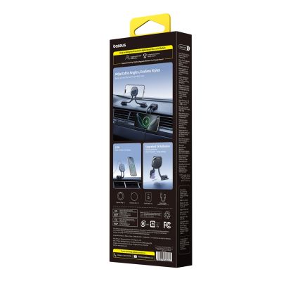8. Uchwyt Baseus PrimeTrip C03sPro samochodowy na deskę rozdzielczą z ładowarką indukcyjną przyklejany - czarny