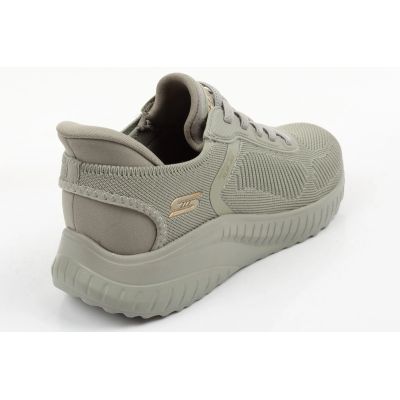 3. Skechers buty sportowe damskie Bobs Squad wsuwane SLIP-INS oliwkowe