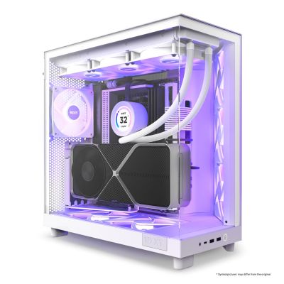 16. NZXT OBUDOWA KOMPUTEROWA NZXT H6 FLOW RGB MIDI TOWER Z OKNEM BIAŁA