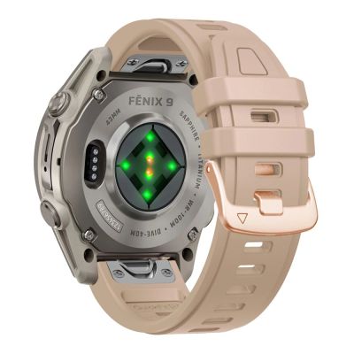 2. Pasek Tech-Protect Silicone na Garmin Fenix 5S / 5S Plus / 6S / 6S Pro / 7S / 8 / 9 / 9 Pro (43 mm) - beżowy