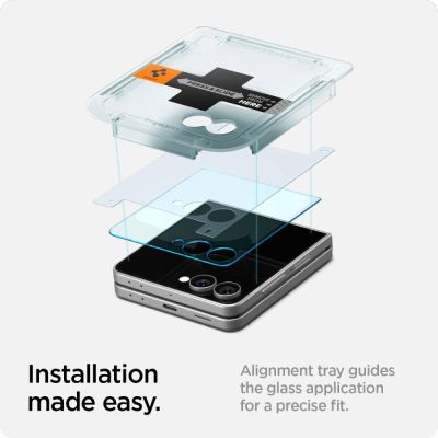 10. Szkło hartowane Spigen Glas.TR EZ Fit HD 2-pack na Samsung Galaxy Z Flip 7 - przezroczyste