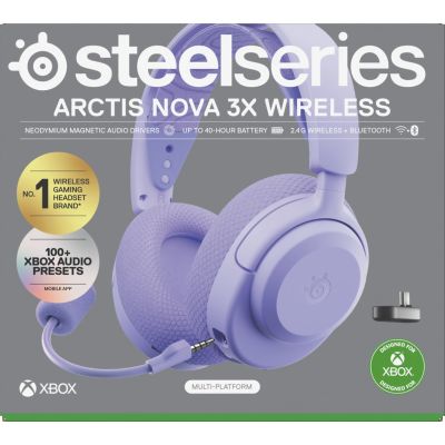 31. Słuchawki Steelseries Arctis Nova 3X Wireless for Xbox, Levander