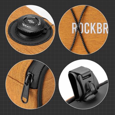 13. Torba na kierownicę 1,9L Rockbros TL001 ROAD TO SKY wodoodporna – pomarańczowa