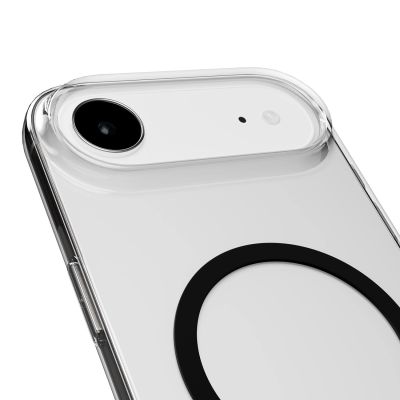 8. Etui Puro Lite Mag TPU+PC kompatybilne z MagSafe na iPhone 17 Air - przezroczyste z czarnym pierścieniem